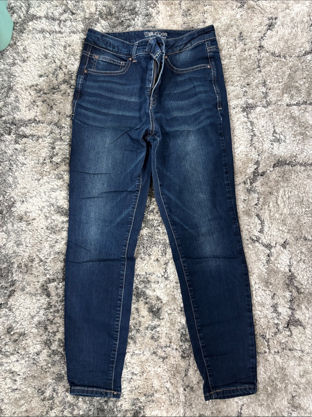 Maurices Women's Dark Wash Denim Jeggings Blue